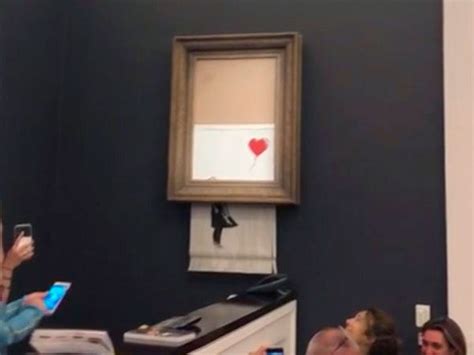 The video, posted tuesday, shows the famously anonymous artist constructing the shredding mechanism. Banksy's shredded painting will be kept by person who made ...