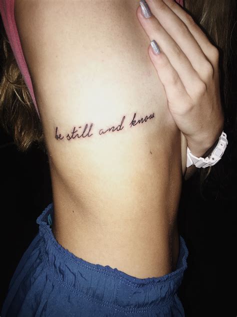 Be Still And Know Rib Tattoo Be Still Tattoo Pretty Tattoos