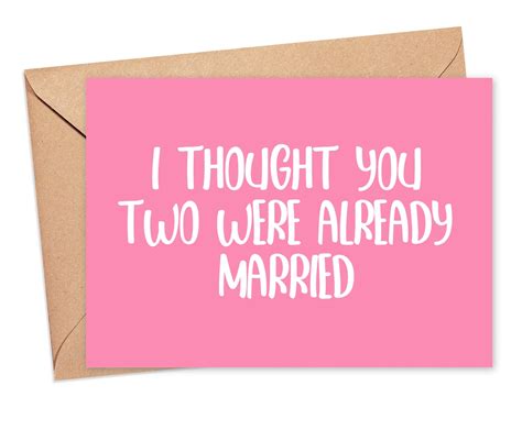 Funny Wedding Card Funny Bridal Card Funny Engagement Card Cute