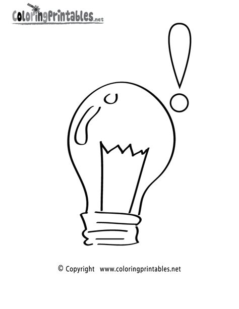 Light bulb 60 objects printable coloring pages. Science Light Bulb Coloring Page - A Free Science Coloring ...