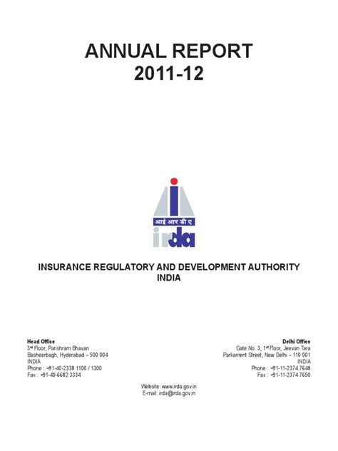 Annual Report 2011-2012_irda | Life Insurance | Payment ...
