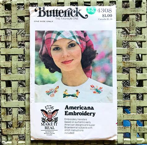 Sewing Sewing And Needlecraft Sewing And Fiber Butterick 4308 Complete Vintage 70s Embroidery