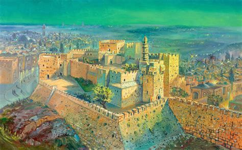 Original Oil Painting The Heavenly Jerusalem Alex Levin