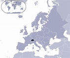 Detallado mapa de ubicación de Suiza en el mapa de Europa | Suiza ...