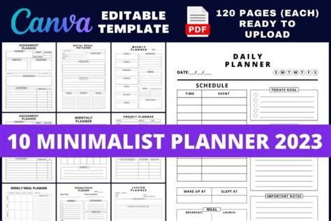 2023 Planner Bundle 10 Canva Template Graphic By Creative Arena