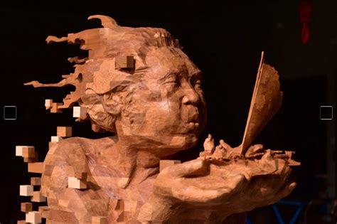 Han Hsu Tung Pixelated Wood Sculpture Master 02 Icreatived