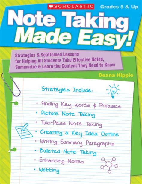 Note Taking Made Easy Strategies And Scaffolded Lessons For Helping All
