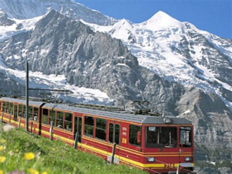 The Only Way Into Wengen Is By Cog Train There Is No Way Of Getting