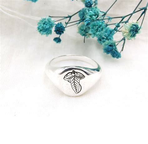 Leaf Of Lorien Ring Lord Of The Rings Inspired Jewelry 925 Etsy