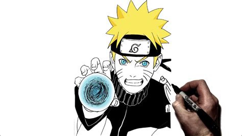 How To Draw Naruto Rasengan Step By Step Naruto Youtube
