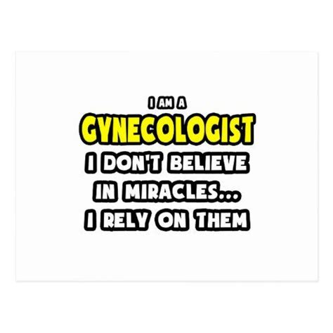 Miracles And Gynecologists Funny Postcard Funny Postcards