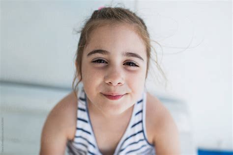 Portrait Of A 6 Year Old Girl By Stocksy Contributor Nasos Zovoilis