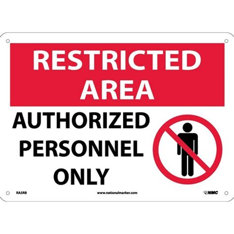 Restricted Area Authorized Personnel Only Sign Ra5rb