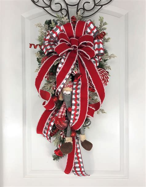 Christmas Wreathchristmas Swag Front Door Wreath Winter Etsy