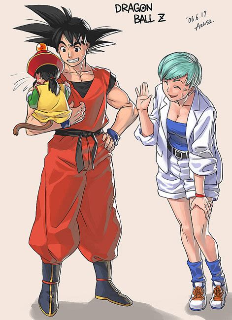 Son Gokuu Bulma And Son Gohan Dragon Ball And 1 More Drawn By Azusa