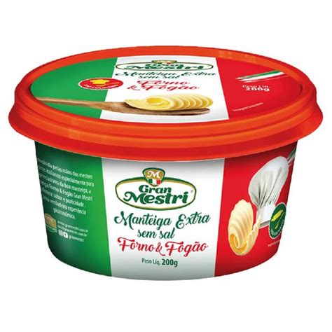 Manteiga Extra Sem Sal Forno E Fogão Gran Mestri 200g Mambo Supermercado São Paulo Mambo