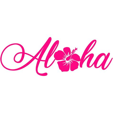 Aloha Hibiscus Vinyl Decal Sticker Car Window Bumper Laptop Etsy