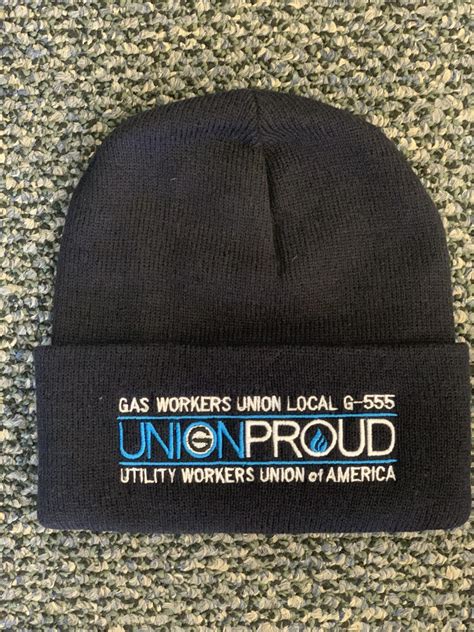 Winter Hat Union Proud Navy Gas Workers Union Local G