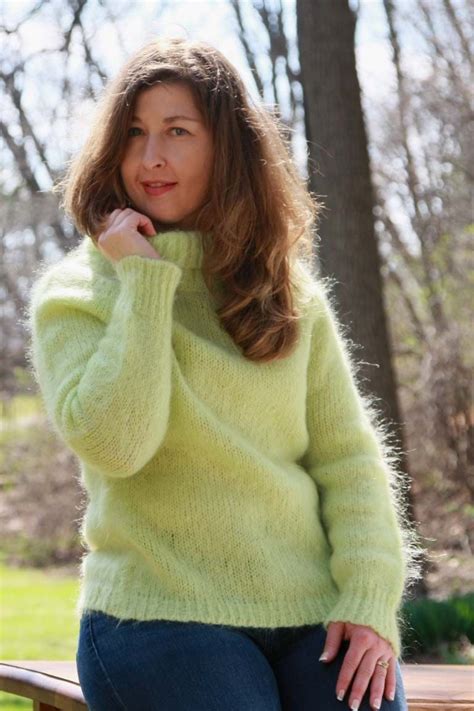 Angora Mohair Sweater Fashion Model