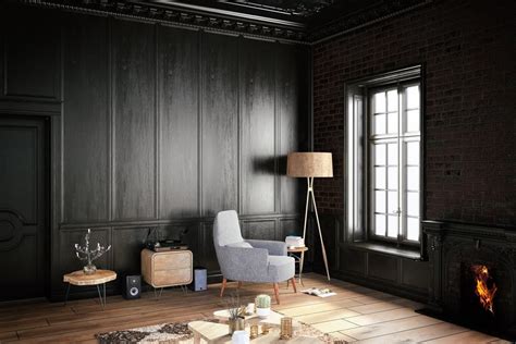 60 Black Interior Design Ideas Black Room Designs Black Living Room