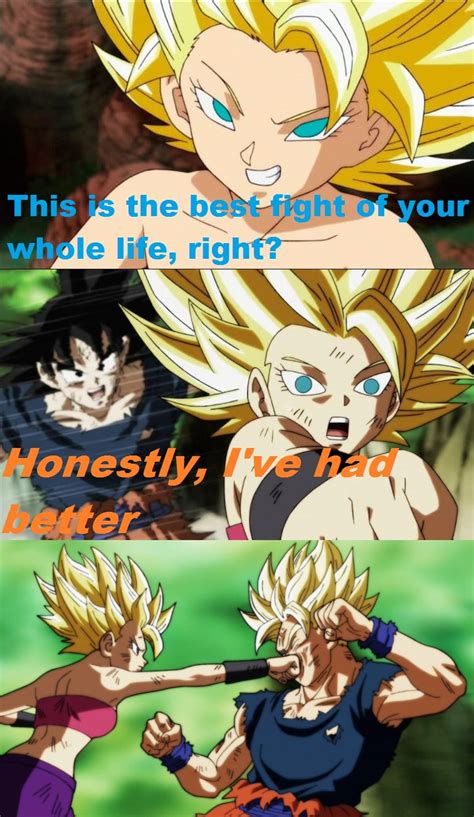 Te tardasmuchoen conteastar cque haces? Goku VS Caulifla | Dragon Ball | Know Your Meme