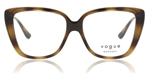 Óculos De Grau Vogue Eyewear Vo5413 W656 Dark Havana Crystal Oculosworld Brasil