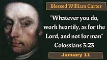 Blessed William Carter, January 11 - YouTube