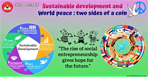 Sustainable Development And World Peace Two Sides Of A Coin