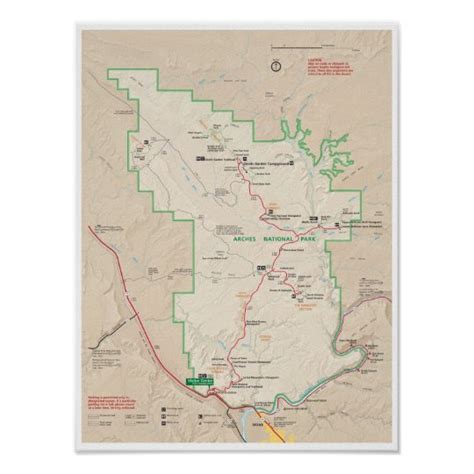 Arches Map Poster