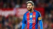 Lionel Messi Is Wearing Red Blue Sports Dress In Blur Audience ...