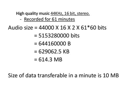 Calculate Audio File Size