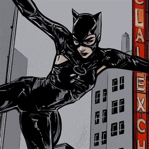 Catwoman Flying Through The City