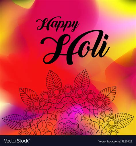 Happy Holi Greeting Background Concept Royalty Free Vector
