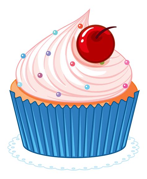 Cute Pink Cartoon Cupcake 605544 Vector Art At Vecteezy