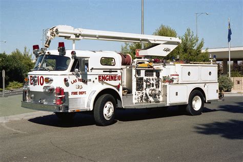 Nv Las Vegas Fire Department Old Engine Ladder