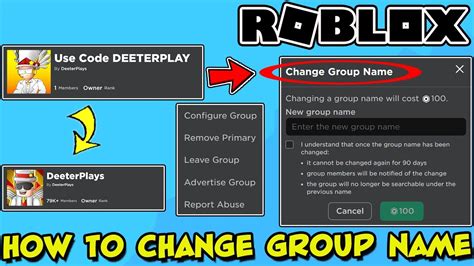 How To Change Group Name In Roblox New Feature Youtube