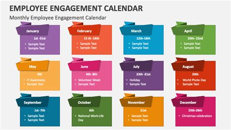 Employee Engagement Calendar Powerpoint Presentation Slides Ppt Template
