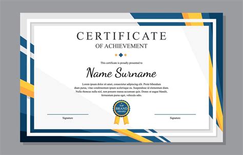 Modern Elegant Certificate Template Certificate Layout Graduation