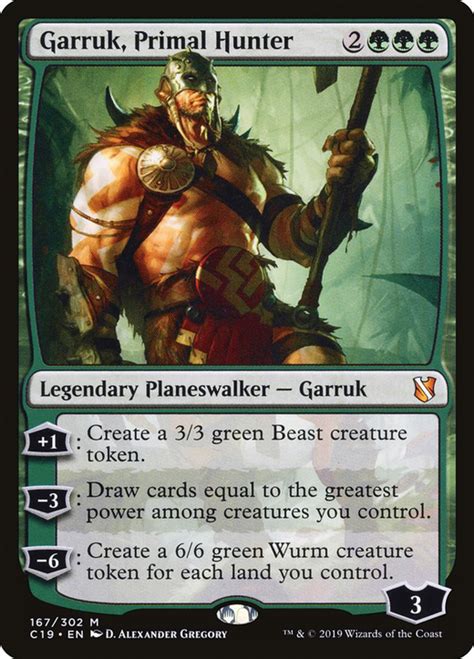Garruk Primal Hunter Magic The Gathering Mtg Cards