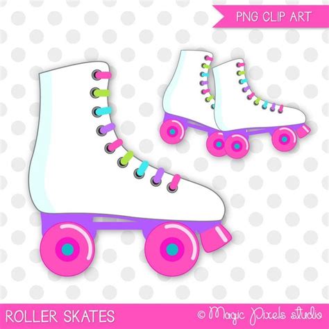 Roller Skates Clipart Roller Skating Clip Art Skating Etsy Roller