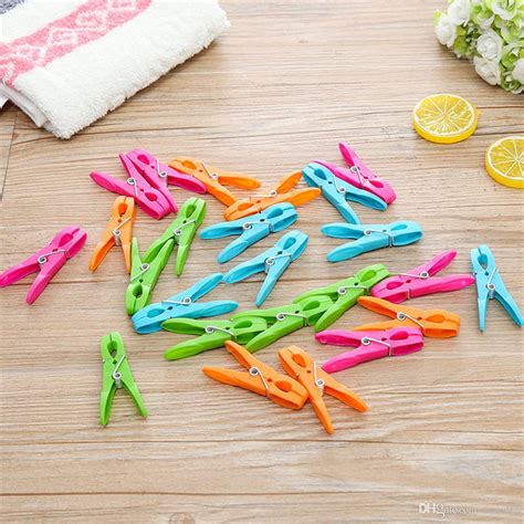 2021 Clothespins Clothes Hanging Pegs Laundry Clothes Pins Colorful Hanging Pegs Clips Plastic