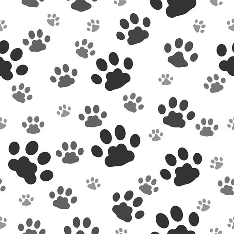 Paw Prints Seamless Pattern By Vectortatu