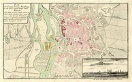 Stadtplan; unten rechts Gesamtansicht ('Plan der Königl. Preussis ...