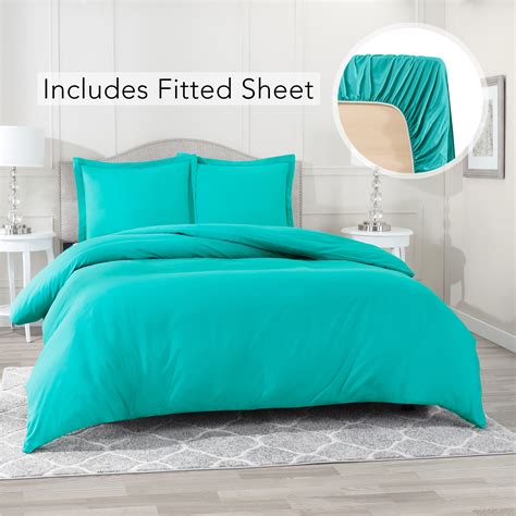 Nestl Queen Size Duvet Cover With 1 Fitted Sheet And 2 Pillow Shams
