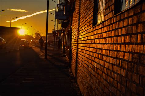 Wallpaper Sunlight Sunset City Street Night Reflection Sky