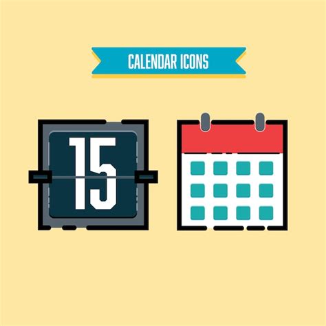 Premium Vector Calendar Icons Set