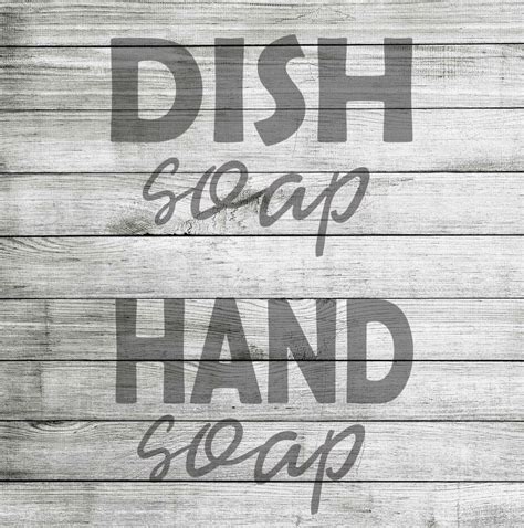 Hand Soap And Dish Soap Jar Label Svg And Jpeg Instant Etsy