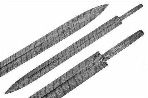 Damascus Steel Viking Sword Blank Blade Etsy