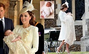 Prince Louis wears historic Honiton lace christening robe | Daily Mail ...