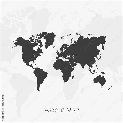 World Map Vector Illustration Mercator Projection Worldmap Stock